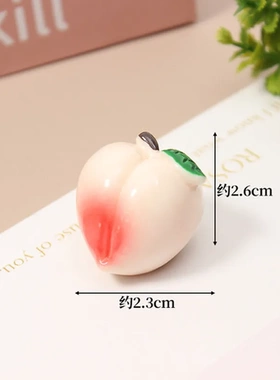 配件饰品发夹材料树脂水果发饰吊坠摆件仿真写实diy微景观桃子