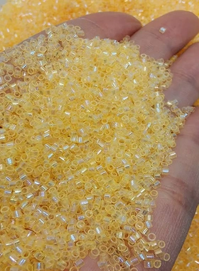散珠手工串珠古董珠耳饰透明DIY米珠配件饰品1.6mm幻彩超优项链