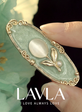 LAVLA青玥郁金香轻奢小众发边夹