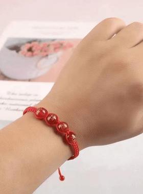 男女学生考试祝福幸运手链布艺编织伸缩手绳创意饰品