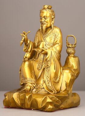 厂家铜器批发铜药王铜像摆件悬壶济世药圣孙思邈铜像家居店铺供奉