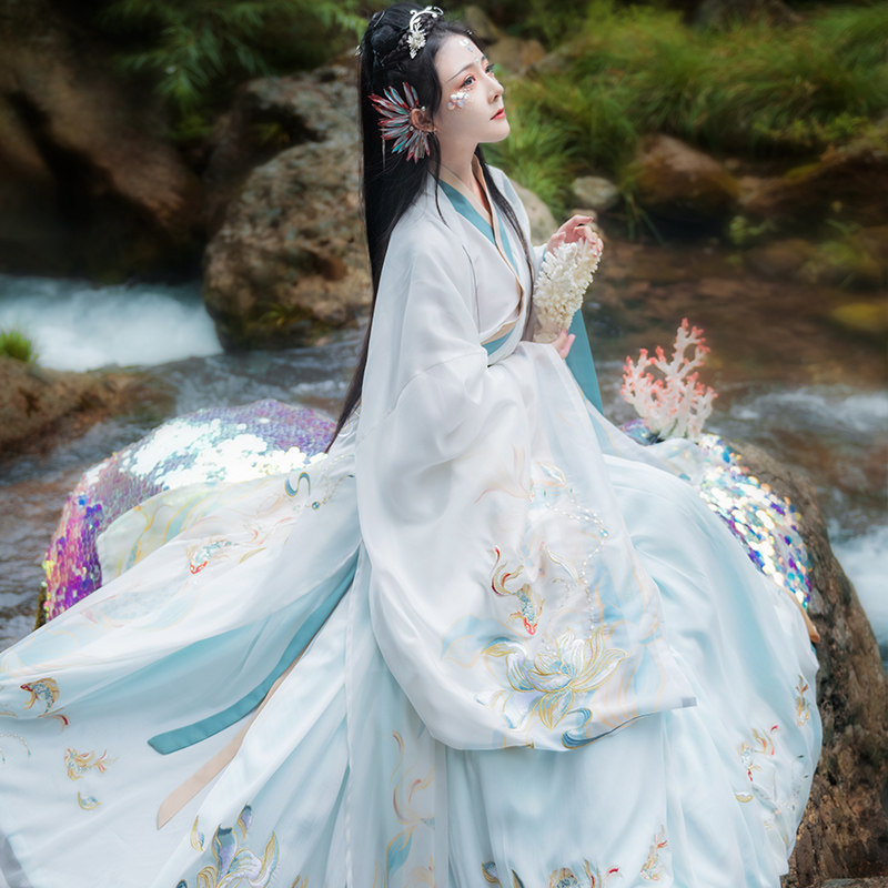 鲛人丨如梦霓裳薄款大袖衫超仙汉服 如梦霓裳汉服