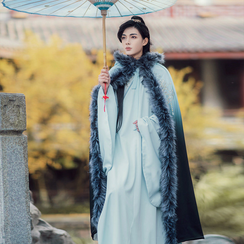 如梦霓裳龙傲天原创汉服秋冬斗篷 如梦霓裳民族服装/舞台装