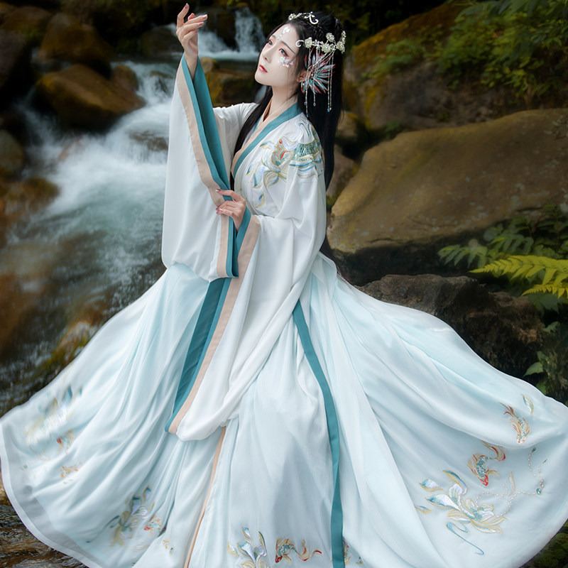 【鲛人】如梦霓裳原创齐腰6米薄汉服 如梦霓裳汉服
