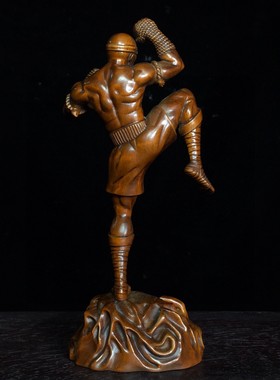 古玩旧藏小叶黄杨木精雕刻盲僧李青古玩旧藏摆件家居桌面装饰品