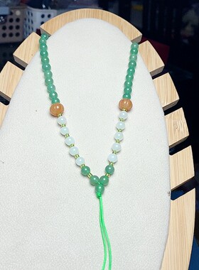 天然东陵玉项链女款新中式简约精致轻奢玉石锁骨链饰品百搭礼物