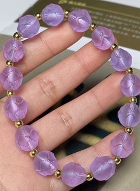 回流老料莲花手链佛珠念珠大方简约男女款文玩配饰手串手链文玩