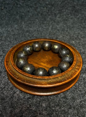 古玩收藏花梨木镶嵌玉石素面首饰盒木盒藏沉香掐丝手串收藏品