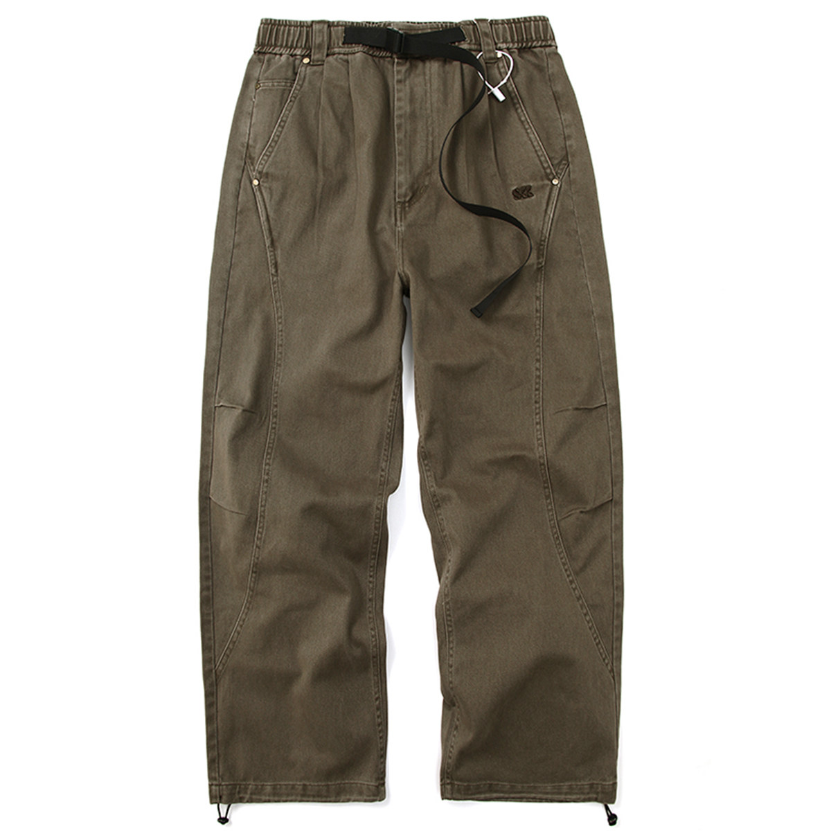 480G重工水洗解构裁剪刺绣加绒工装裤男冬季宽松质感加厚直筒长裤,淘宝优惠券,粉丝福利购,淘宝优惠卷