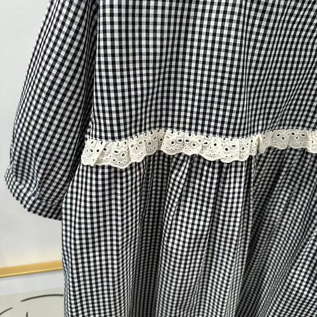 Short-sleeved cotton baby blouse with large size Japanese style loose