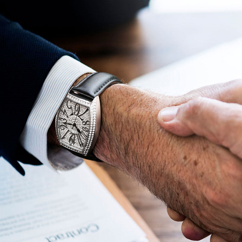 古欧中性满天星男士复古手表网红表 古欧手表国产腕表