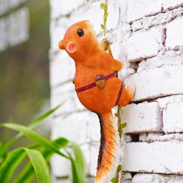 可爱动物攀登兔子松鼠壁挂摆件户外花园盆挂民宿庭院树上造景装饰,淘宝优惠券,粉丝福利购,淘宝优惠卷