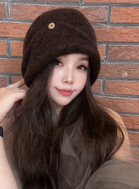 汇潮帽业大弹力简约针织包头帽堆堆帽新款百搭显脸小休闲女款秋冬