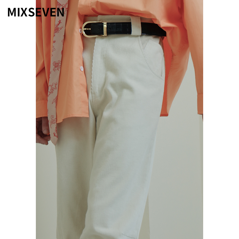 【董又霖同款】MIXSEVEN原创设计纯棉休闲裤男灯芯绒舒适裤子潮