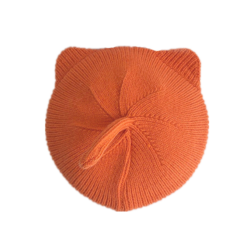 儿童针织帽秋冬猫耳朵贝雷帽男童宝宝纯棉内衬冬季时尚保暖帽子女,淘宝优惠券,粉丝福利购,淘宝优惠卷