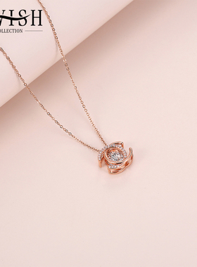 AWISH双C眼眸钻石套装项链耳钉节日礼物