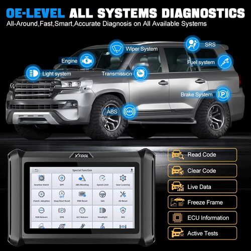 朗仁 XTOOL D7S 汽车故障检测仪OBD2故障诊断仪海外版多语言切换 - 图0