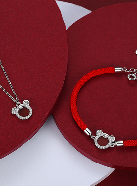 S925纯银老虎年本命年红绳手链女2025年新款红色生日礼物520手绳