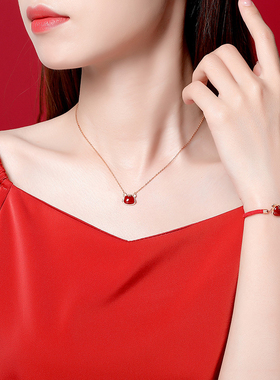 纯银红绳手链女2025年老虎年本命年手绳生肖红色玛瑙520生日礼物