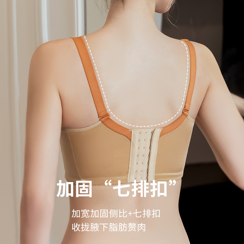 内衣女大胸显小文胸罩薄款无钢圈大码聚拢防下垂收副乳调整型夏季,淘宝优惠券,粉丝福利购,淘宝优惠卷