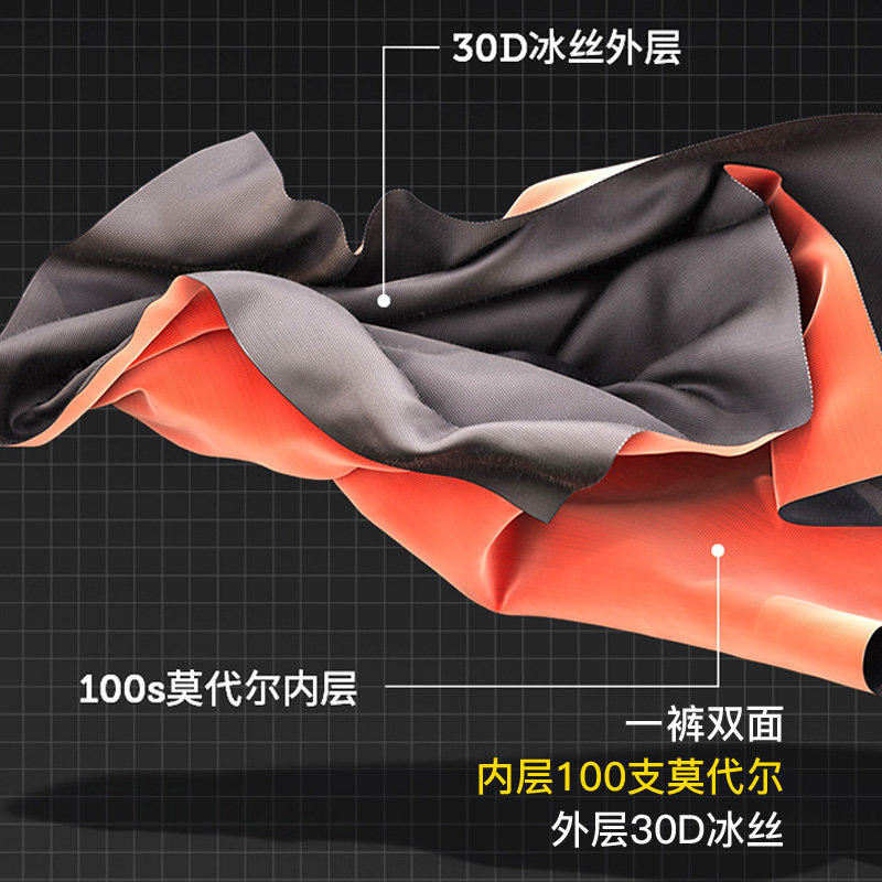 猫人男士男生莫代尔抗菌裆冰丝短裤 猫人臻铭内裤