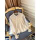Lazy Didi feather gauze brocade dreamy medieval doll-like lace babydoll ruffled lace collar shirt shirt