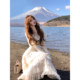 Lazy Didi Swan Muse 200g suede lining jacquard three-dimensional lace top plus velvet cake long gauze skirt