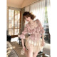 Lazy Didi Pearl Starburst Satin Corner Waist Princess Puff Sleeve Top Mesh Tutu Skirt Cake Skirt