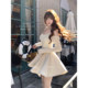 Lazy Didi ຍິງ silhouette versatile artifact high-gram heavy woolen umbrella skirt A-line high waist large skirt pleated skirt