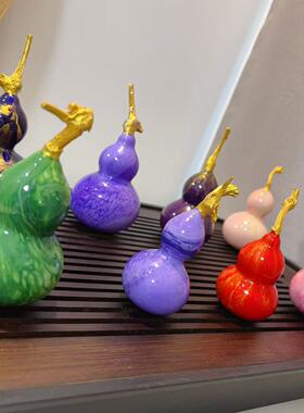 新款飘漆葫芦摆件家居玄关客厅办公室乔迁开业礼品手盘文玩饰品批