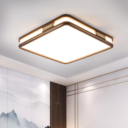 新中式胡桃木LED吸顶灯简约现代客厅主卧室餐厅房间2026新款灯具 - 图2