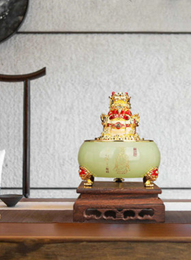 琉璃玉财源滚滚貔貅聚宝盆摆件家居客厅酒柜装饰乔迁店铺开业礼品