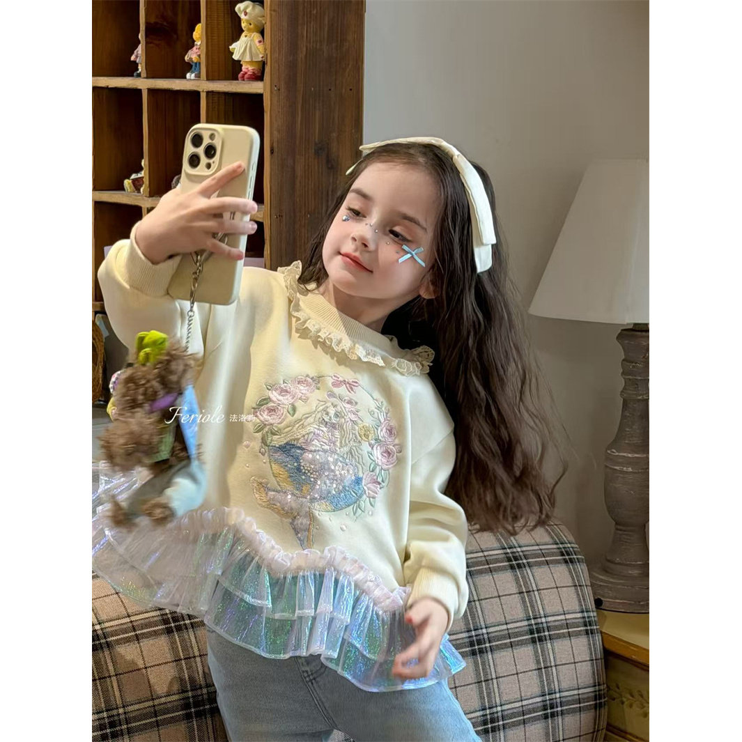 【美人鱼】FLL·26春~女宝宝春装刺绣微喇裤牛仔裤子54029,淘宝优惠券,粉丝福利购,淘宝优惠卷