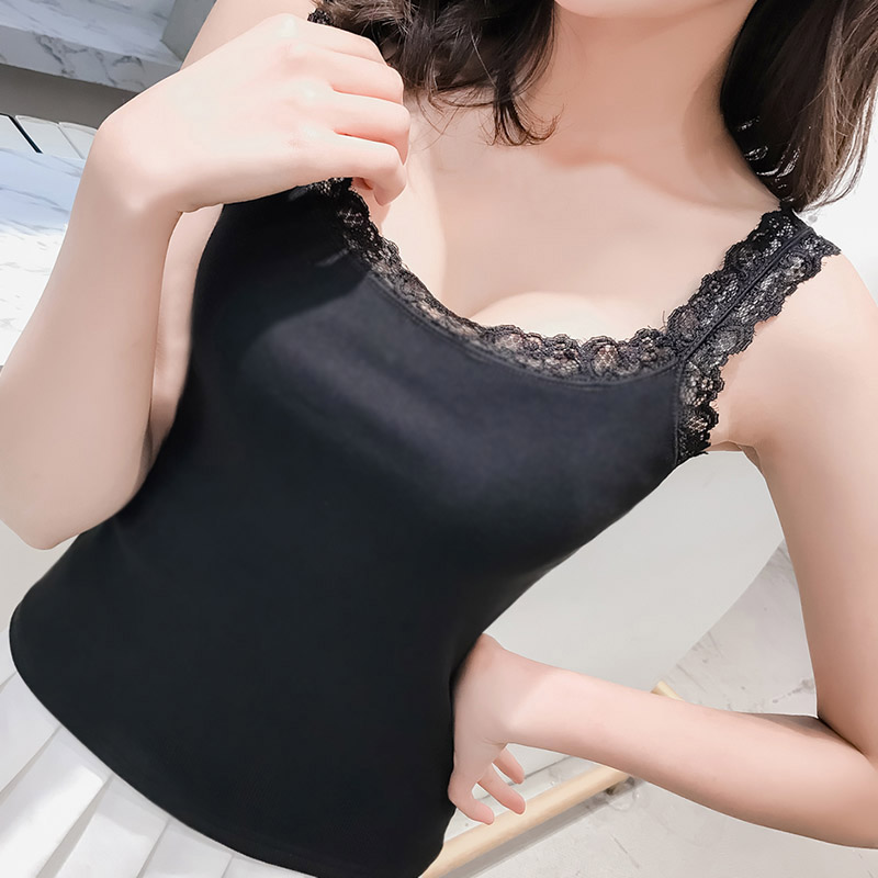 背心女蕾丝性感吊带睡衣内搭外穿修身美背打底衫2019新款女士上衣