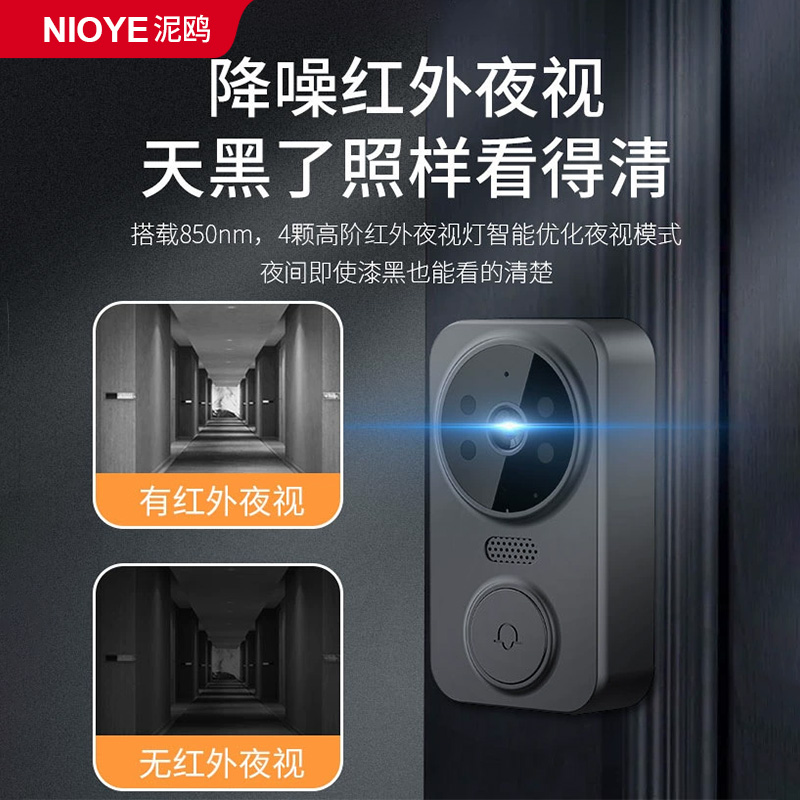 可视门铃家用监控无线门口手机远程夜视频对讲智能电子猫眼摄像头 - 图3