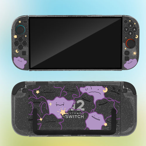 NS2百变怪任天堂switch保护壳半透闪粉switch2保护套2代PC硬壳 - 图0
