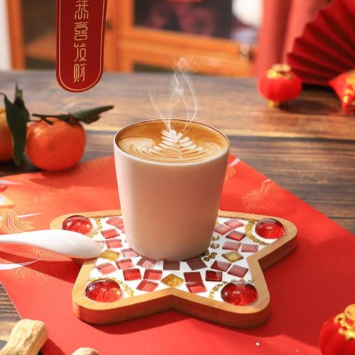 新年手工diy马赛克杯垫材料包儿童亲子活动创意礼品一件过年SW50 - 图2