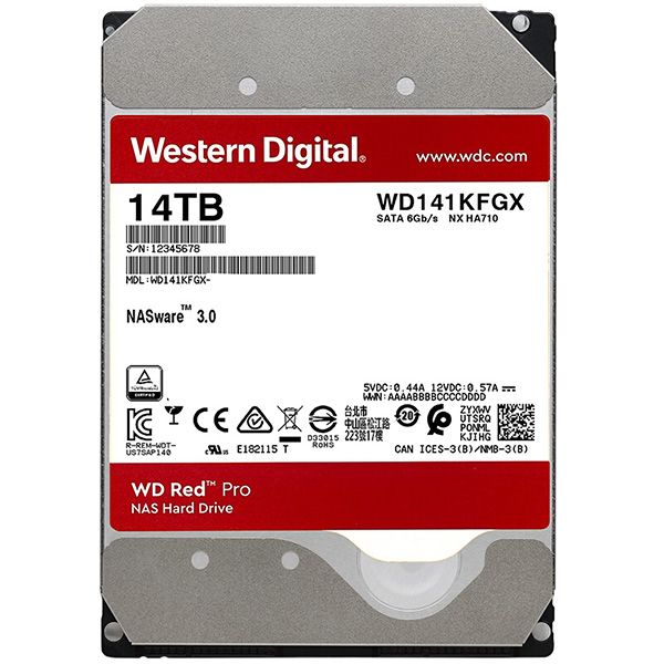 WD/西部数据 红盘Pro 14TB 网络储存NAS硬盘SATA6Gb/s(WD141KFGX) - 图3