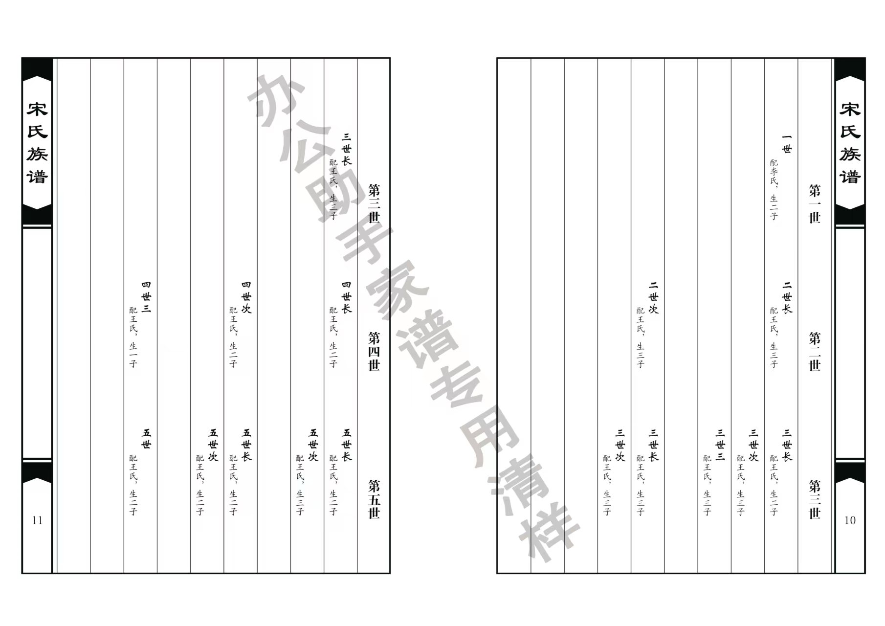 续修家族宗谱处理翻印整理文字排版世系图卷轴定制作族谱表格打字 - 图3