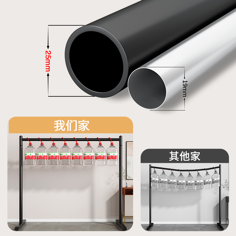 晾衣架落地折叠室内卧室衣架家用单杆式阳台晒衣架升降简易挂衣架 - 图2