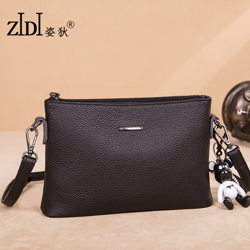 姿狄2020新款头层牛皮单肩女斜挎包 姿狄女士包袋