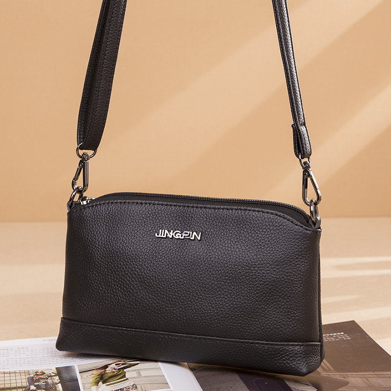 女2020新款百搭头层牛皮纯色斜挎包 姿狄女士包袋