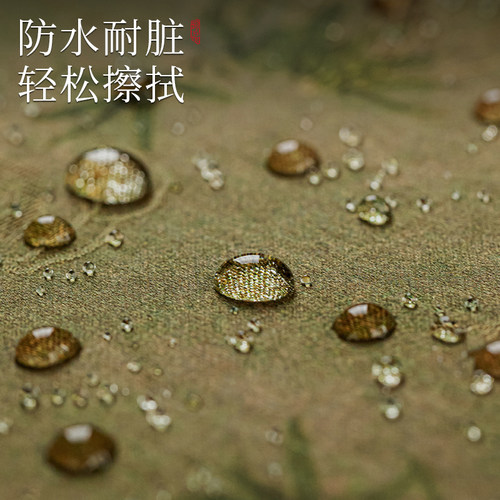 新中式禅意香云纱茶席真蚕丝茶桌茶垫茶几干泡席防水垫布国风桌旗 - 图3