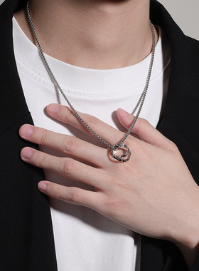 MAGICPOLE节节高升足银双环项链