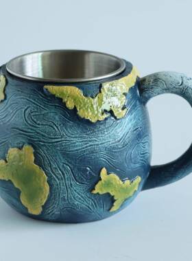 跨境Planetary Mug Collection - Cosmic Ceramic Cups星球马克杯