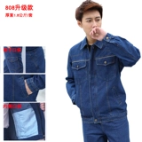 Джинсовый хлопковый износостойкий демисезонный комбинезон подходит для мужчин и женщин, свободный крой