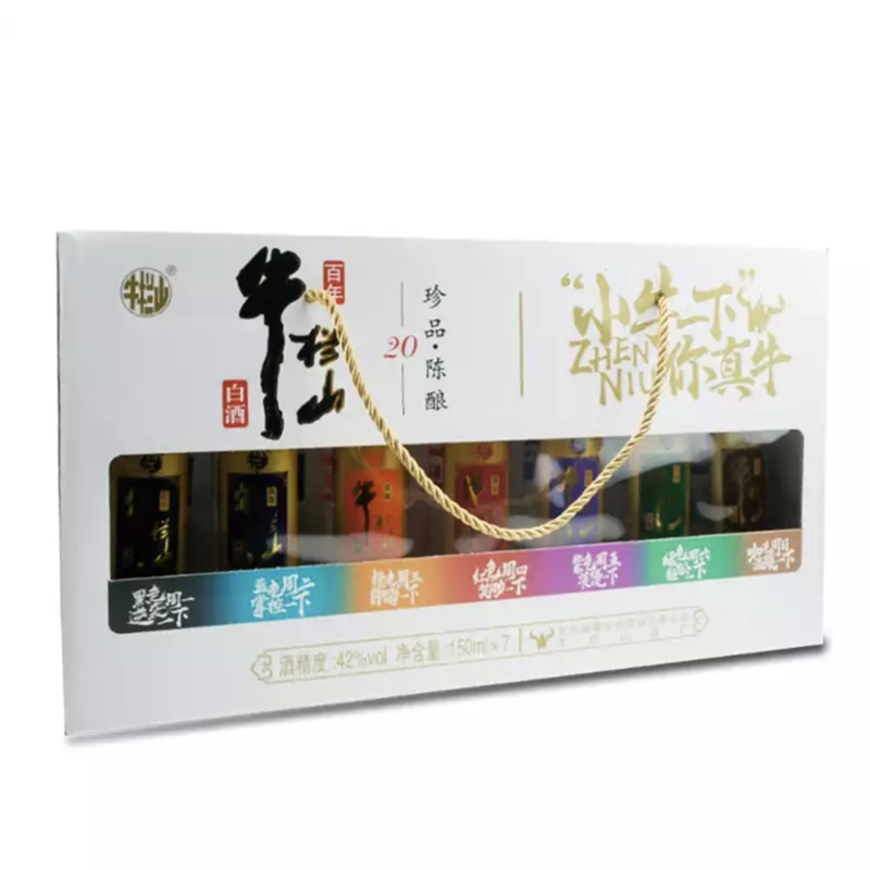 牛栏山二锅头土豪金珍品陈酿20年42度七彩小牛 150ml*21瓶整箱装-图3