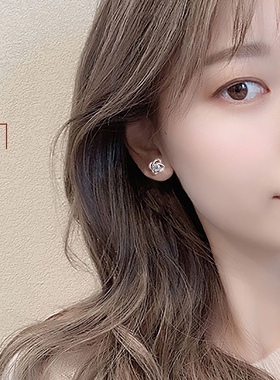 特别设计感耳钉925简约女