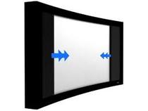American Stewart filmscreen arched fixed frame screen system CineCurve 200