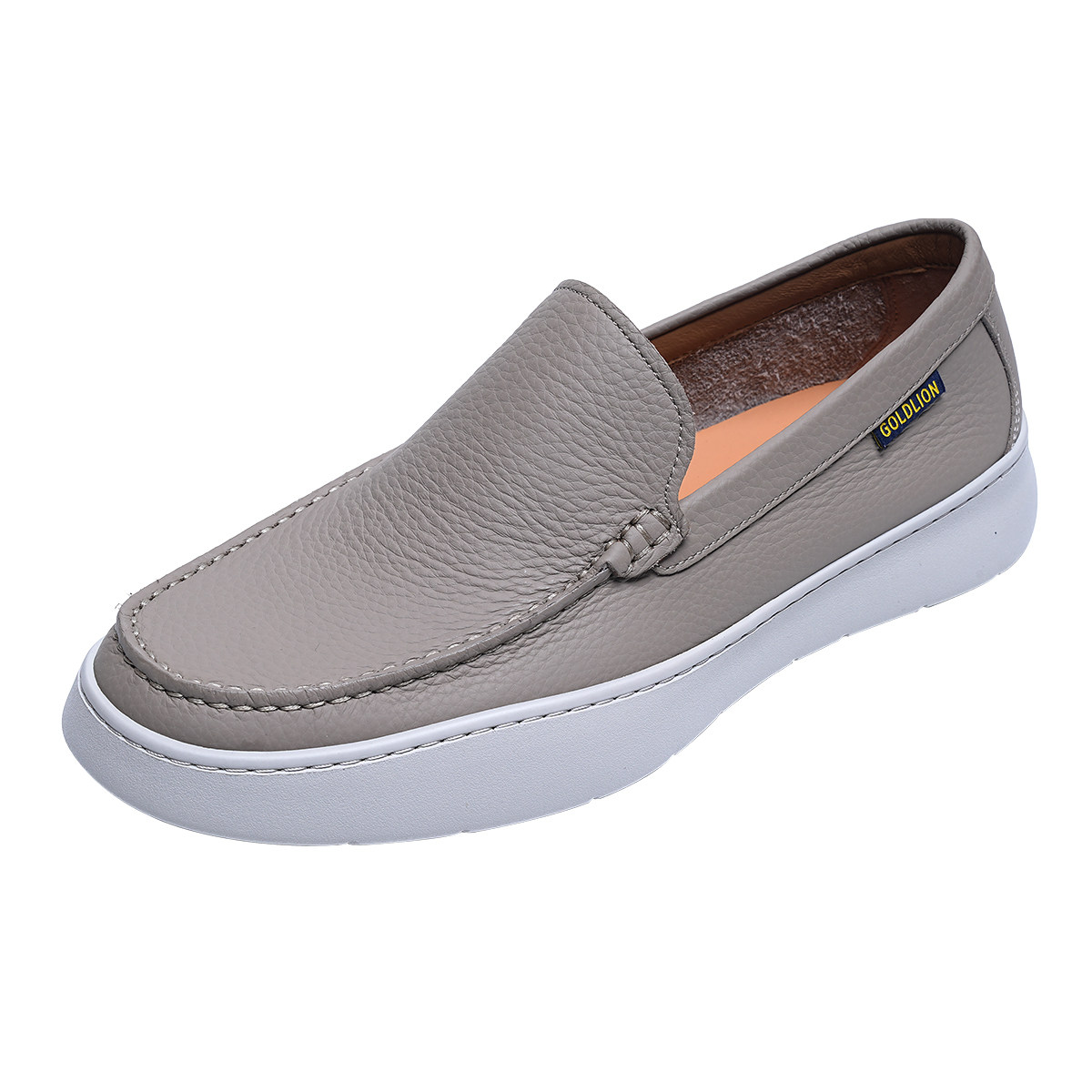 金利来男鞋2025春季新款专柜正品鞋套脚软面时尚休闲皮鞋男豆豆鞋,淘宝优惠券,粉丝福利购,淘宝优惠卷